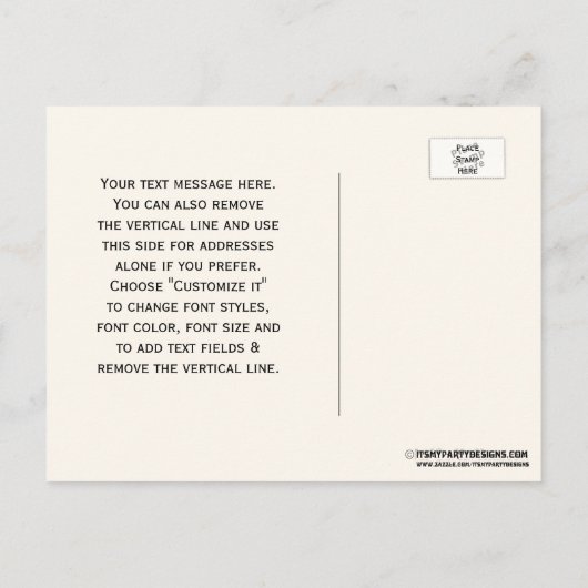  packs Monogram Ivory BG Aankondigingskaart (Achterkant)