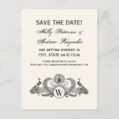  packs Monogram Ivory BG Aankondigingskaart (Voorkant)