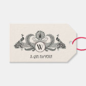  packs Monogram Ivory BG Cadeaulabel (Voorkant (Horizontaal))