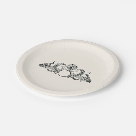  packs Monogram Ivory BG Papieren Bordje (Gekanteld)