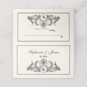  packs Monogram Ivory BG Plaatskaartje (Buitenkant ongevouwen)