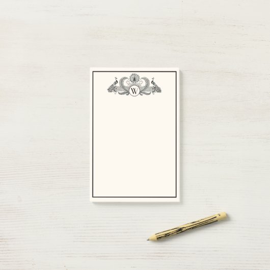  packs Monogram Ivory BG Post-it® Notes (Op bureau)