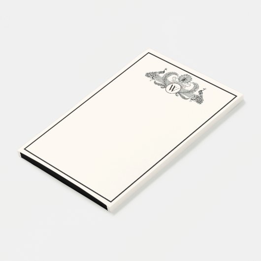  packs Monogram Ivory BG Post-it® Notes (Schuin)