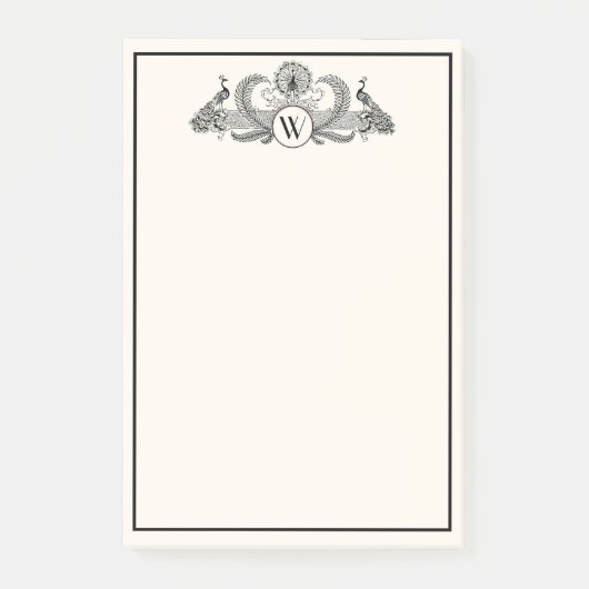  packs Monogram Ivory BG Post-it® Notes (Voorkant)