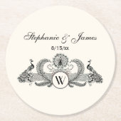  packs Monogram Ivory BG Ronde Kartonnen Onderzetter (Voorkant)