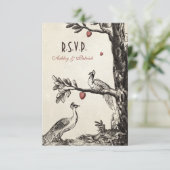  packs op de liefdesboom RSVP kaartje (Staand voorkant)