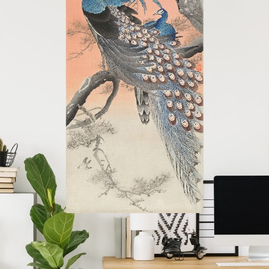 packs op een filiaal, retro Japans Poster (Thuiskantoor)