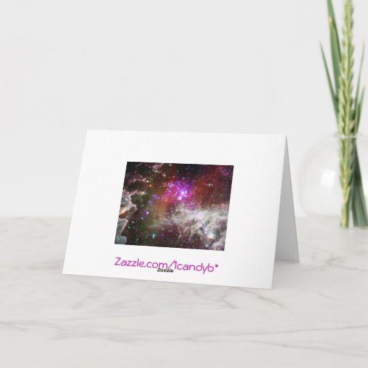 Pacman Nebula Birthday Card Kaart (Achterkant)