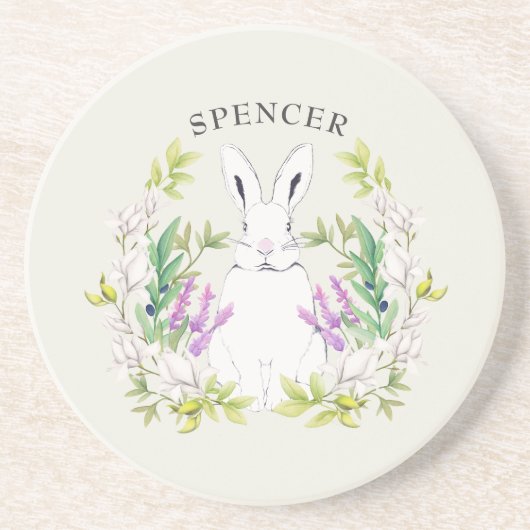 Paco de konijn zandsteen onderzetter (Voorkant)