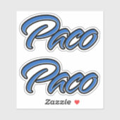 Paco Name blue Aufkleber Sticker Stickerset (Vel)