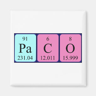 Paco Periodieke Naam magnet