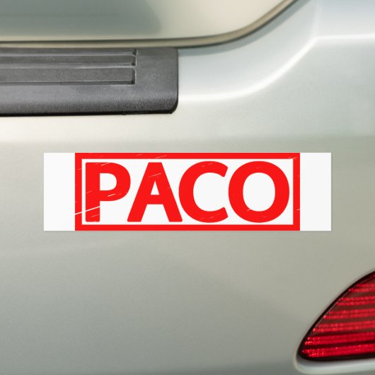 Paco Stamp Bumpersticker (Op auto)