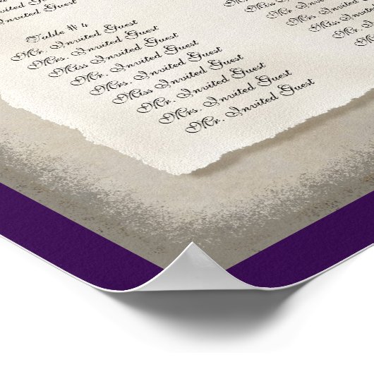 Pacock 6 - Schema voor de receptietabel Poster (Hoek)