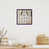  Pacock 6 - Schema voor de receptietabel Poster (Keuken)