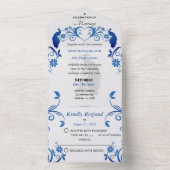 Pacock All in One Wedding Invite Uitnodiging (Binnen)