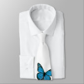  pacock en blauwe vlinders stropdas (Gebonden)