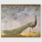 pacock en ontkoppeling van Rozen Cadeaupapier (Vlak)