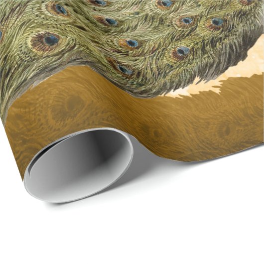  pacock en ontkoppeling van Rozen Cadeaupapier (Rol Hoek)