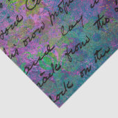 Pacock en paarse bloemen ontkoppelen tissuepapier (Detail)