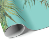 Pacock- en Tropische lederen Patroon Cadeaupapier (Rol Hoek)