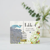  pacock- en vogelbekistingskaart briefkaart (Staand voorkant)