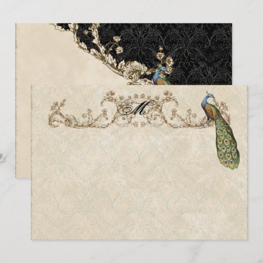 pacock & etchings Dank je wel kaarten (Voorkant / Achterkant)