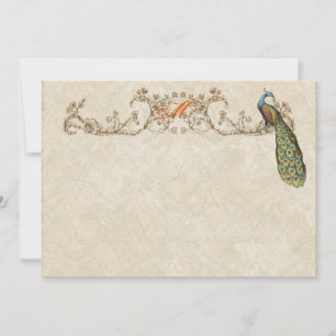 pacock & etchings Dank u Kaarten nota neemt van Notitiekaartje