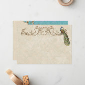 pacock & etchings Dank u Kaarten nota neemt van Notitiekaartje (Voorkant / Achterkant in situ)