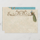 pacock & etchings Dank u Kaarten nota neemt van Notitiekaartje (Voorkant / Achterkant)