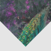 Pacock, Flowers en Gold Lijst-ontkoppeling Tissuepapier (Detail)