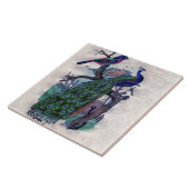  pacock met vogel tegeltje (Zijkant)