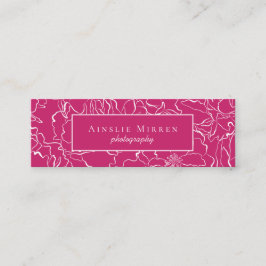 Pacock roze simpal Floral Mini Visitekaartje