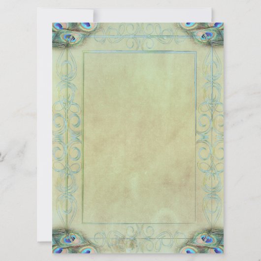 pacock sparen de datum save the date (Achterkant)