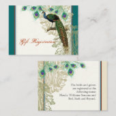 pacock, veren - kaartje voor cadeauregistratie informatiekaartje (Voorkant / Achterkant)