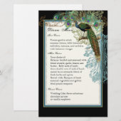  pacock, veren, menublad (Voorkant / Achterkant)