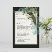  pacock, veren, menublad (Staand voorkant)