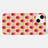 Pacockpatroon lichtroze geel Case-Mate iPhone case (Achterkant (horizontaal))