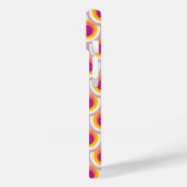 Pacockpatroon lichtroze geel Case-Mate iPhone case (Achterkant / Links)