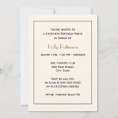  pacocks Monogram Faux Gold Ivory BG Kaart (Achterkant)