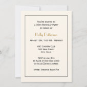  pacocks Monogram Faux Gold Ivory BG Kaart (Achterkant)