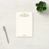  pacocks Monogram Faux Gold Ivory BG Post-it® Notes (Kantoor)