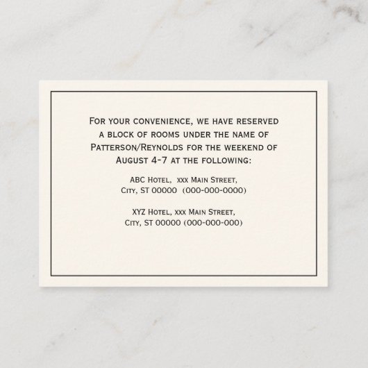  pacocks Monogram Ivory BG Faux Gold Visitekaartje (Achterkant)