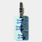 pacocks zogende Huwelijkscadeaus Bagagelabel (Voorkant verticaal)