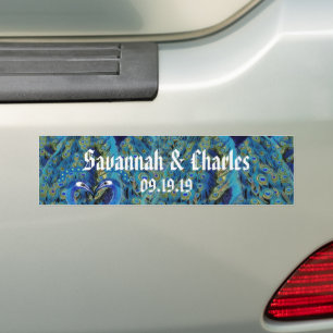 pacocks zogende Huwelijkscadeaus Bumpersticker