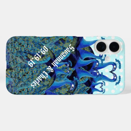  pacocks zogende Huwelijkscadeaus Case-Mate iPhone Case (Achterkant (horizontaal))