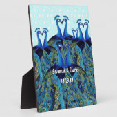  pacocks zogende Huwelijkscadeaus Fotoplaat (Zijkant)