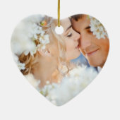  pacocks zogende Huwelijkscadeaus Keramisch Ornament (Achterkant)