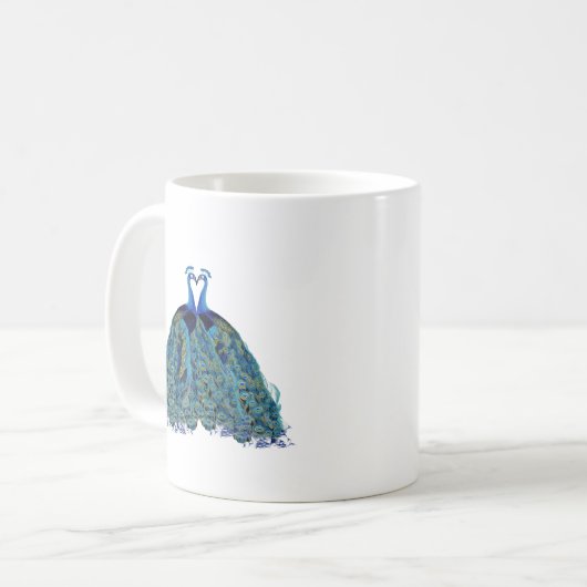  pacocks zogende Huwelijkscadeaus Koffiemok (Voorkant links)