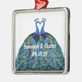  pacocks zogende Huwelijkscadeaus Metalen Ornament (Links)