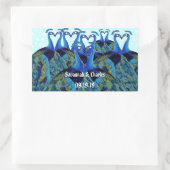 pacocks zogende Huwelijkscadeaus Rechthoekige Sticker (Tas)